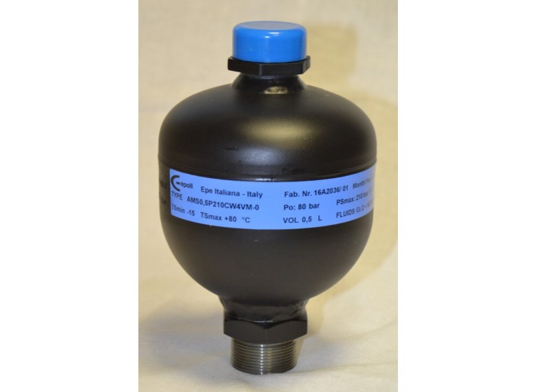 Membránový akumulátor, 0,5 liter/210 bar