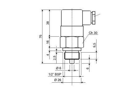 Termostat pre chladič oleja, B62623A,