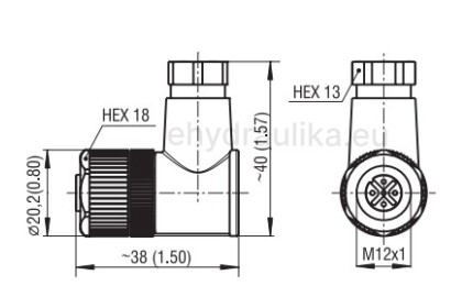 4-kolíkový konektor M12x1