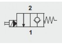 2/2 VENTIL, NC+núdzové ovládanie+12V