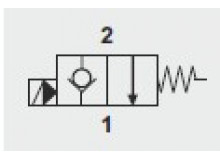 2/2 VENTIL, NO+núdzové ovládanie+24V