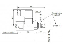 2/2 VENTIL, NC+24V, uzamknutie v oboch smeroch