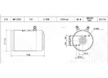 Elektromotor 2,0kw/12V so štartovacím relé