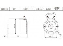 Elektromotor 1,3kw/24V so štartovacím relé