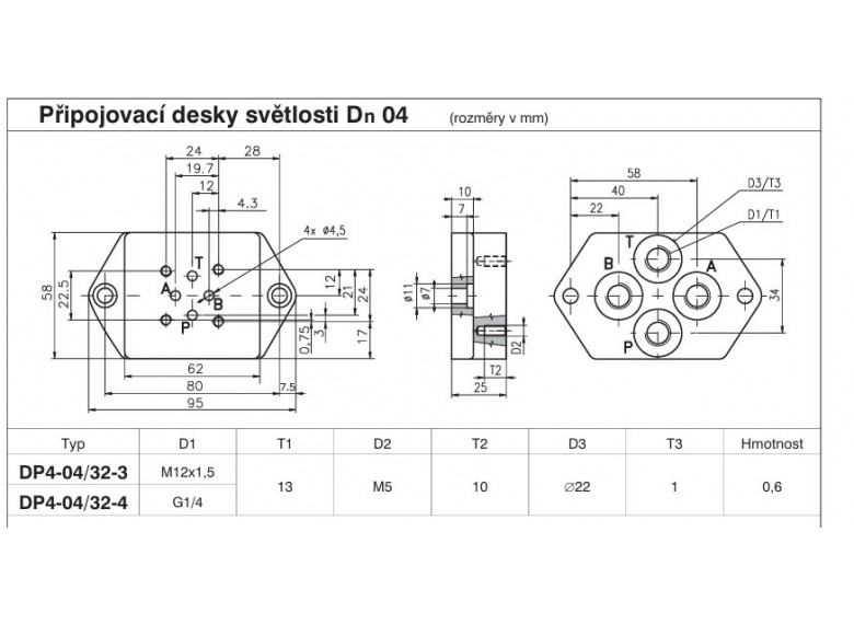 Kocka rozvodná, základná G 1/4