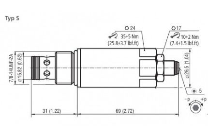 Vstavaný tlak.ventil, nepriamo riadený