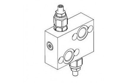 Krížový poistný ventil pre motor Danfoss OMP/OMR,G1/2” BSPP