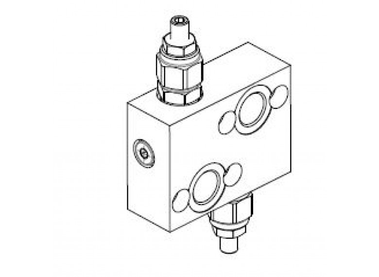 Krížový poistný ventil pre motor Danfoss OMP/OMR,G1/2” BSPP