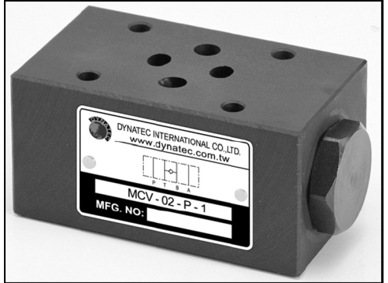Jednosmerný ventil, MCV-02-P-1